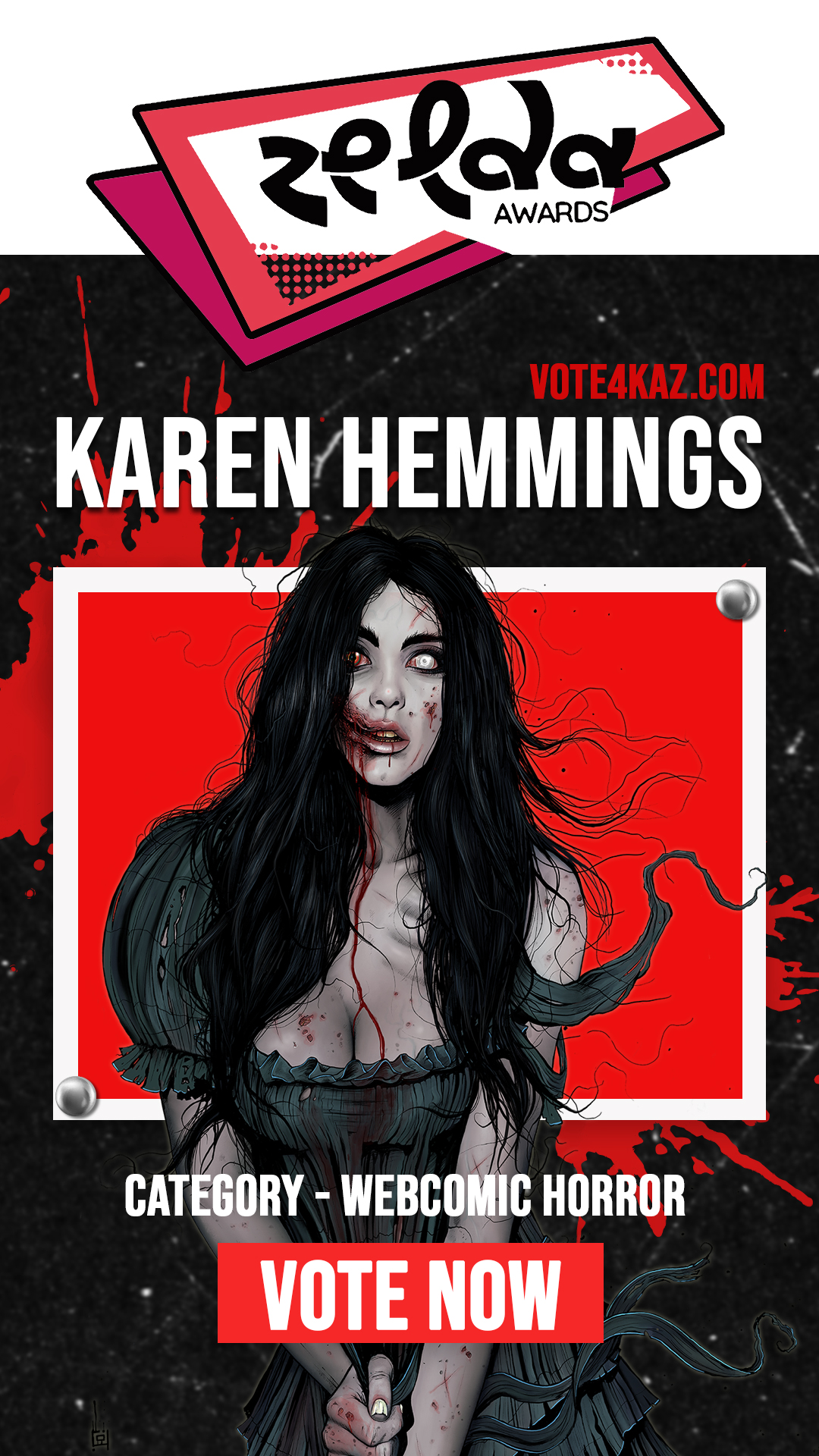 Karen Hemmings nominated for Webcomic Horror, Love Death Eat Repeat